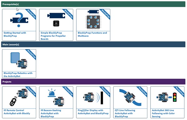 Tutorial series pages.