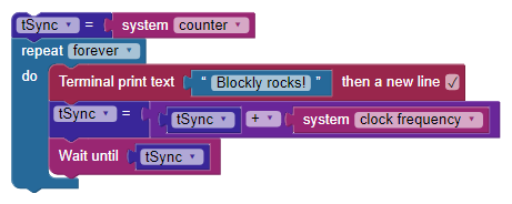 An example of a synchronized loop in BlocklyProp.