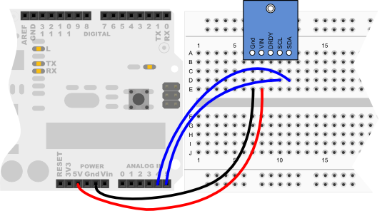 Compass Module wiring diagram for Arduino Uno
