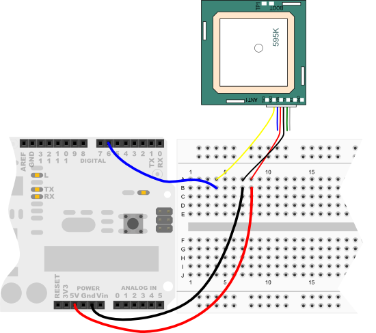 PMB-648 GPS wiring diagram for Arduino Uno
