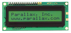 Parallax 2x16 Serial LCD from Parallax Inc. (#27977)