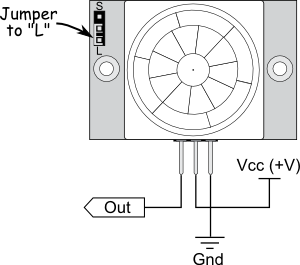 PIR Sensor wiring diagram