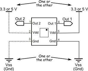 4-Directional Tilt Sensor wiring diagram