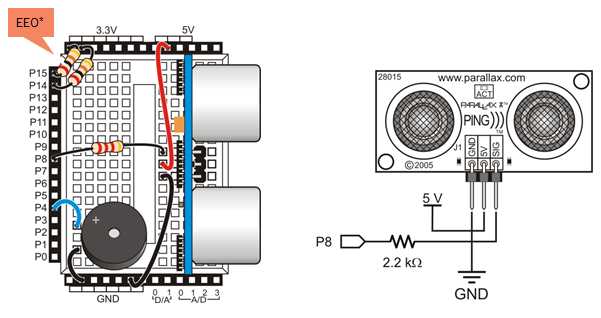 Wiring for the Navigate by Ultrasound tutorial.