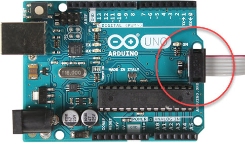 Arduino Uno with Pixy2 camera cable