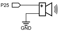 Schematic diagram for the Piezospeaker.