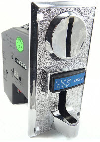 A coin acceptor.