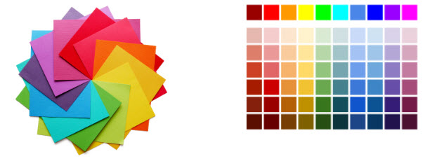 Color 1 is the sample, Color 2 is BlocklyProp's color-picker choices.