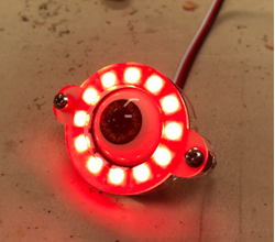 NeoPixel LED ring, being tested.