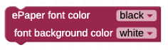 ePaper font color block.