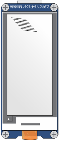 Lines on an ePaper module screen.