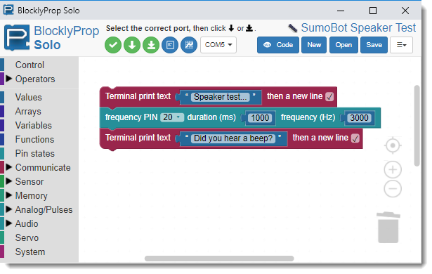 Sumobot best sale program arduino