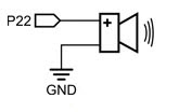 Piezospeaker schematic for the cyber:bot.