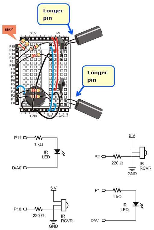 Build the IR Sensor Circuits | LEARN.PARALLAX.COM