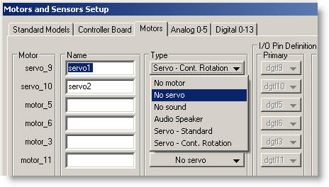 robotc servo