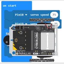 MakeCode Blocks for the cyber:bot